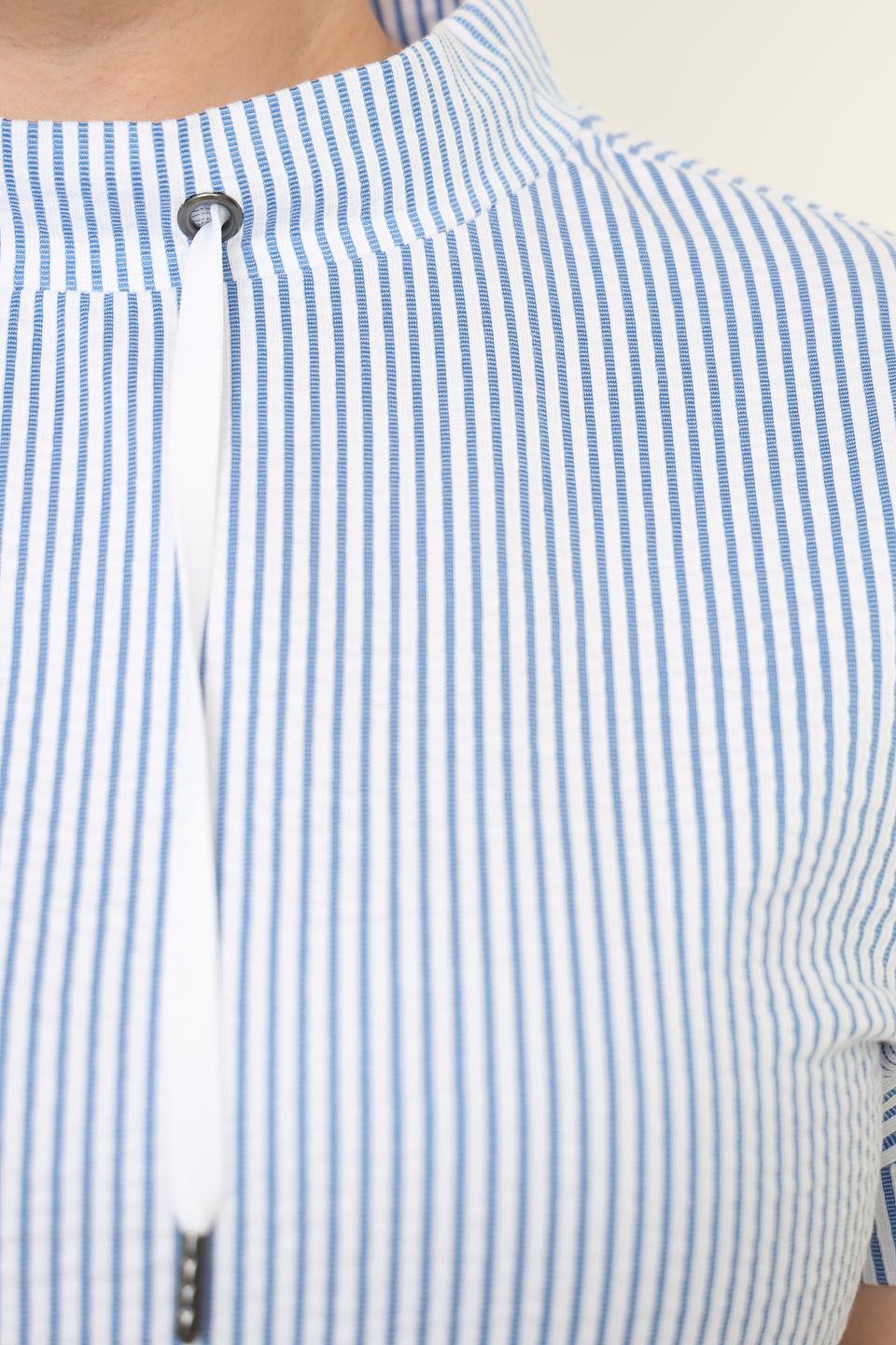 Блуза Lecomte в полоску с капюшоном