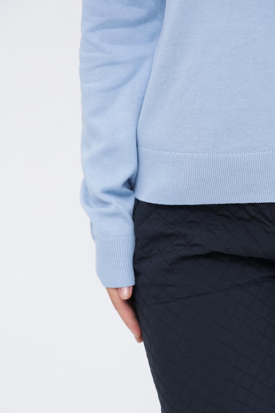 Пуловер Tom Tailor голубой с горлом