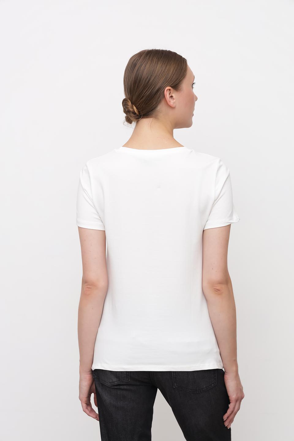 Футболка More and More с принтом белая