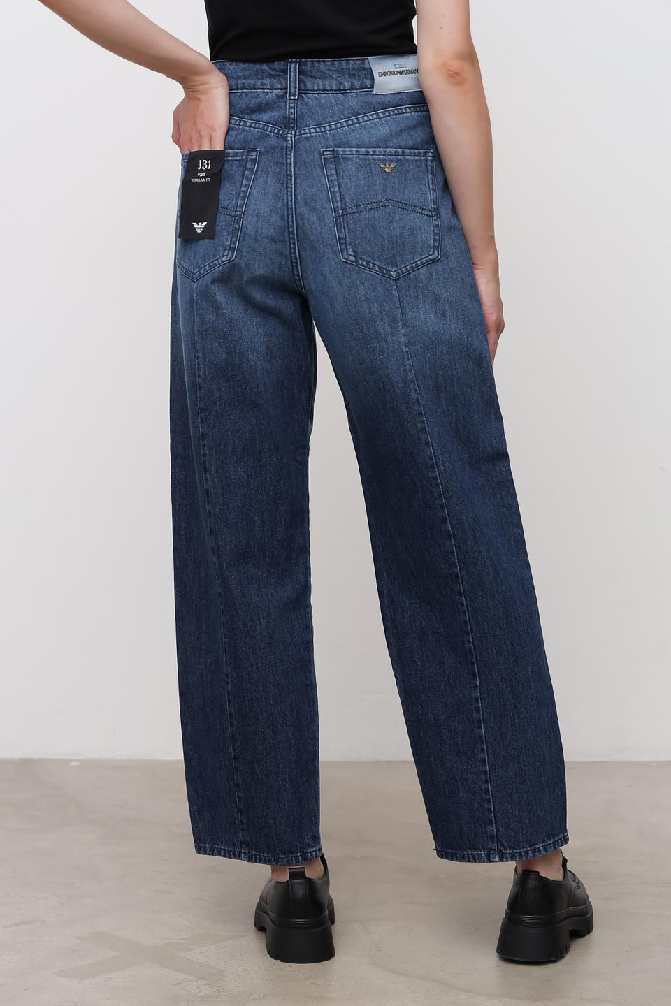Джинсы Emporio Armani широкие голубые