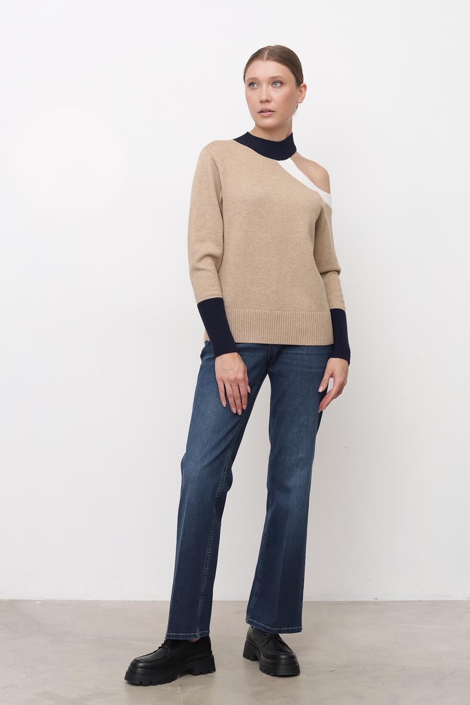 Пуловер Tuzzi с вырезом бежевый