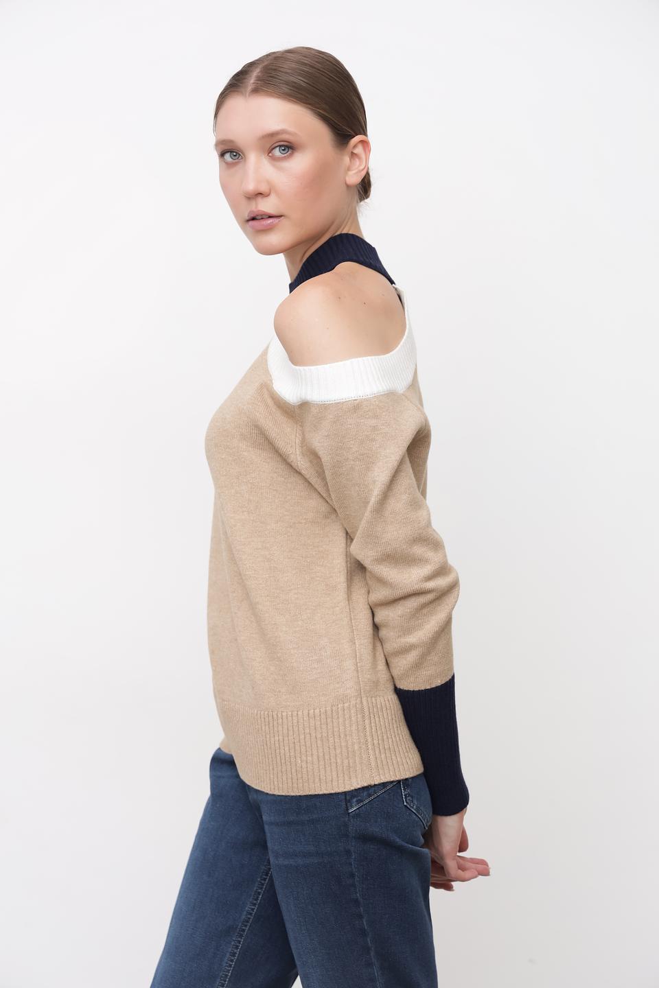 Пуловер Tuzzi с вырезом бежевый