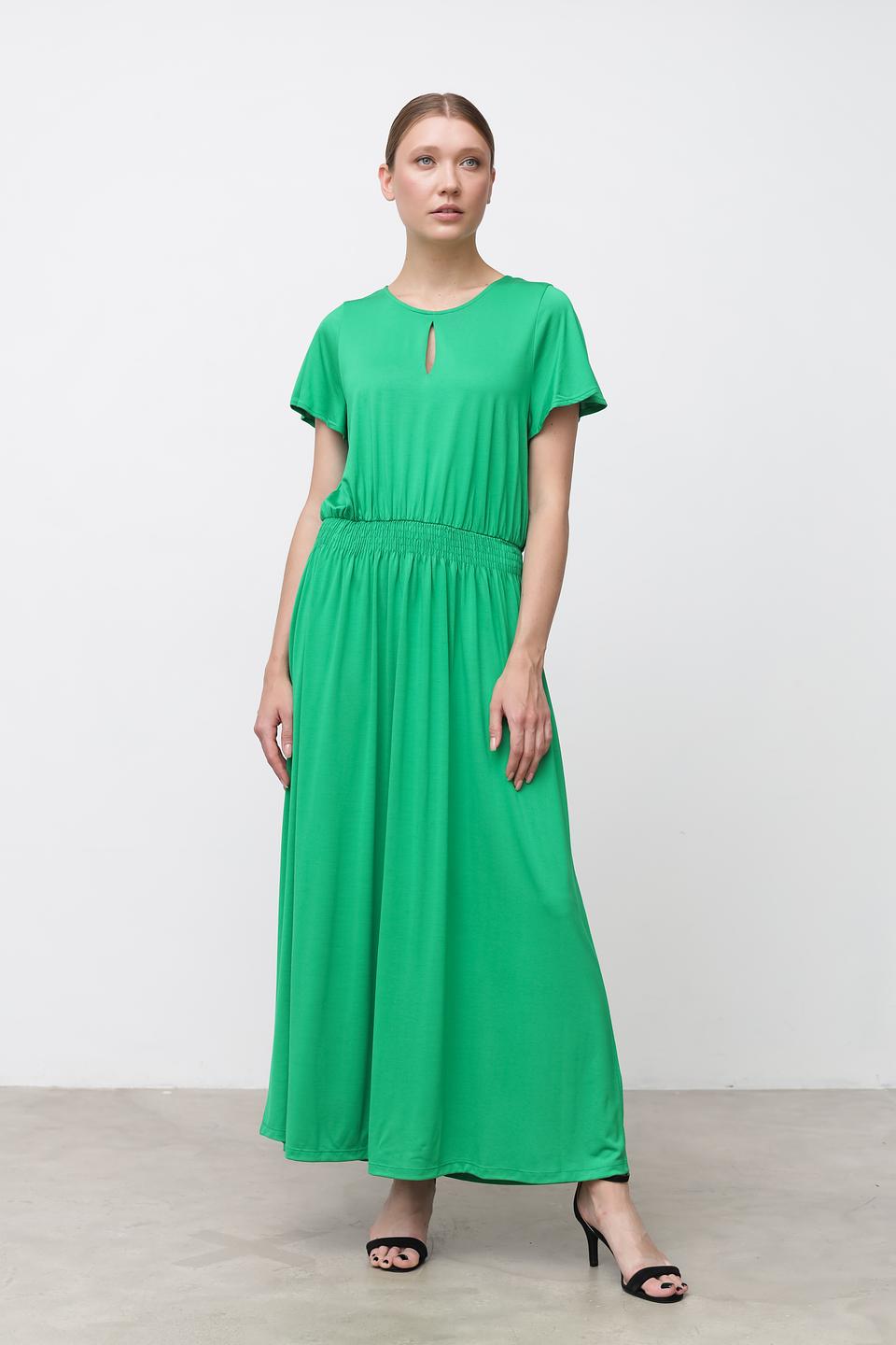 Платье Taifun зелёное с воланами