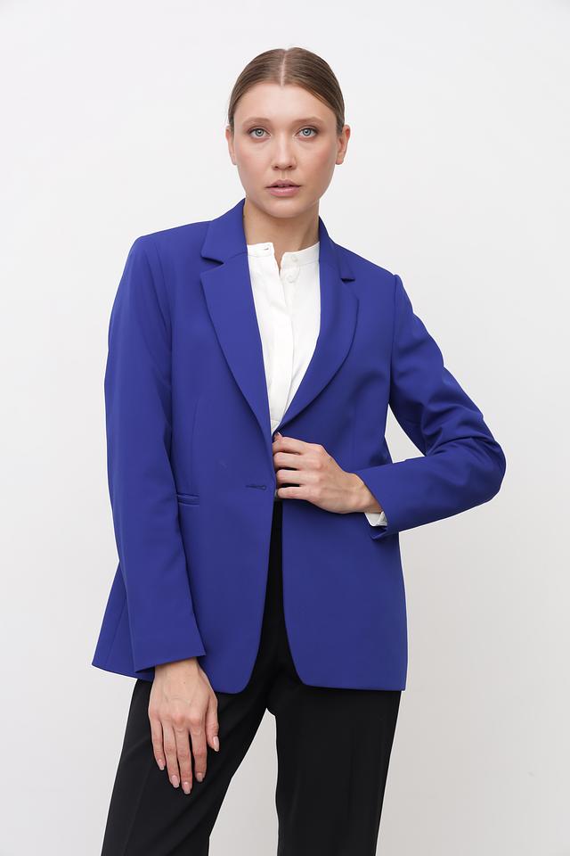 Жакет Bianca синий приталенный