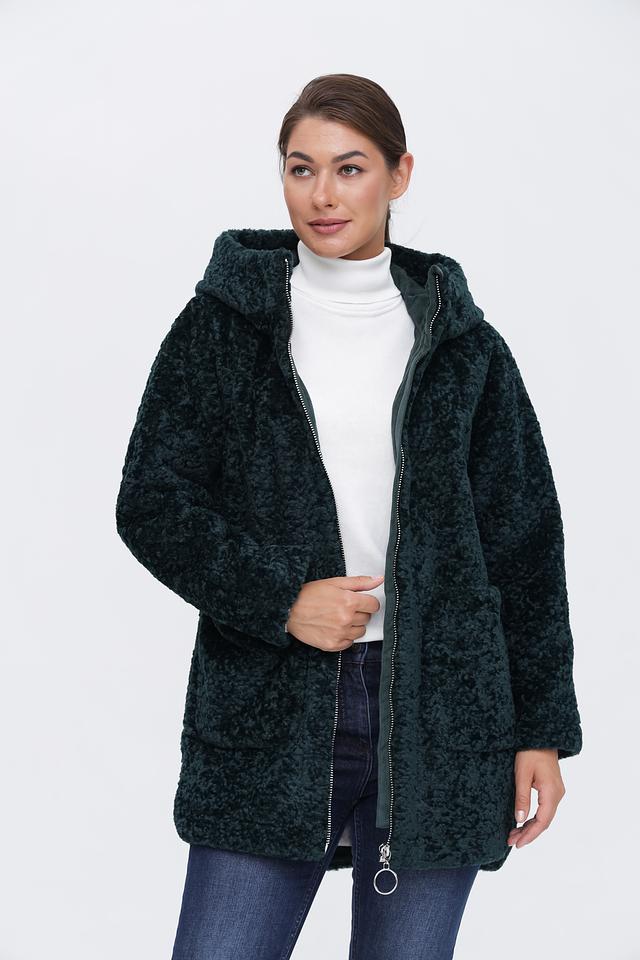 Пальто Electra style тёплое зелёное