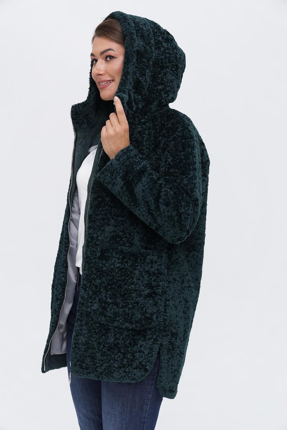 Пальто Electra style тёплое зелёное