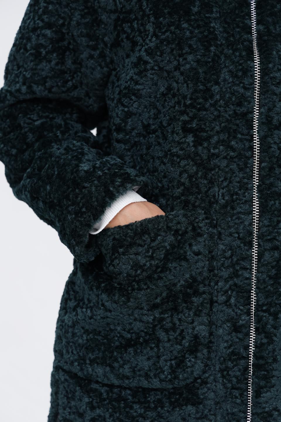 Пальто Electra style тёплое зелёное