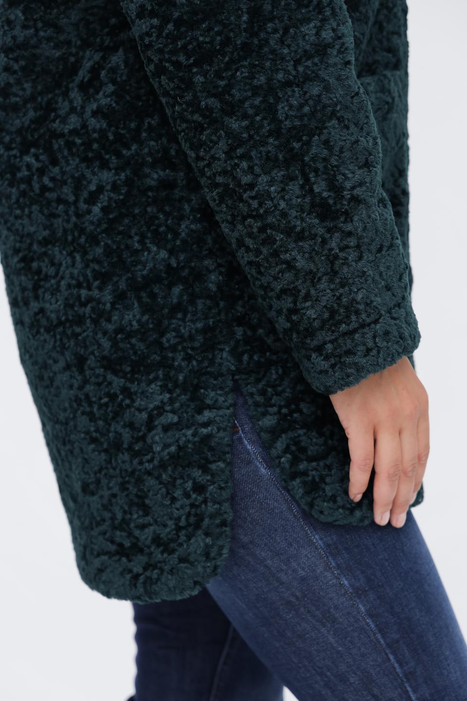 Пальто Electra style тёплое зелёное