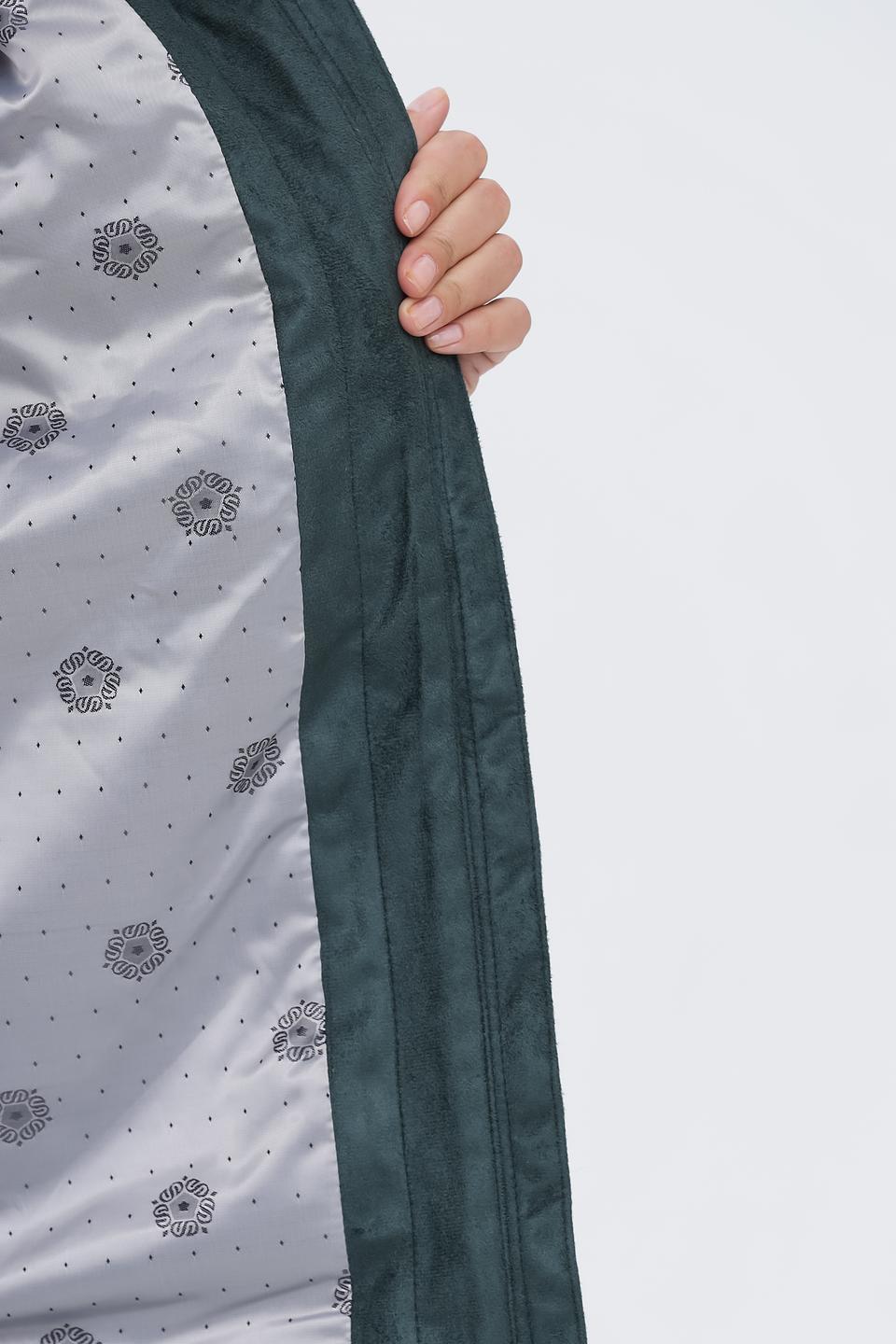 Пальто Electra style тёплое зелёное