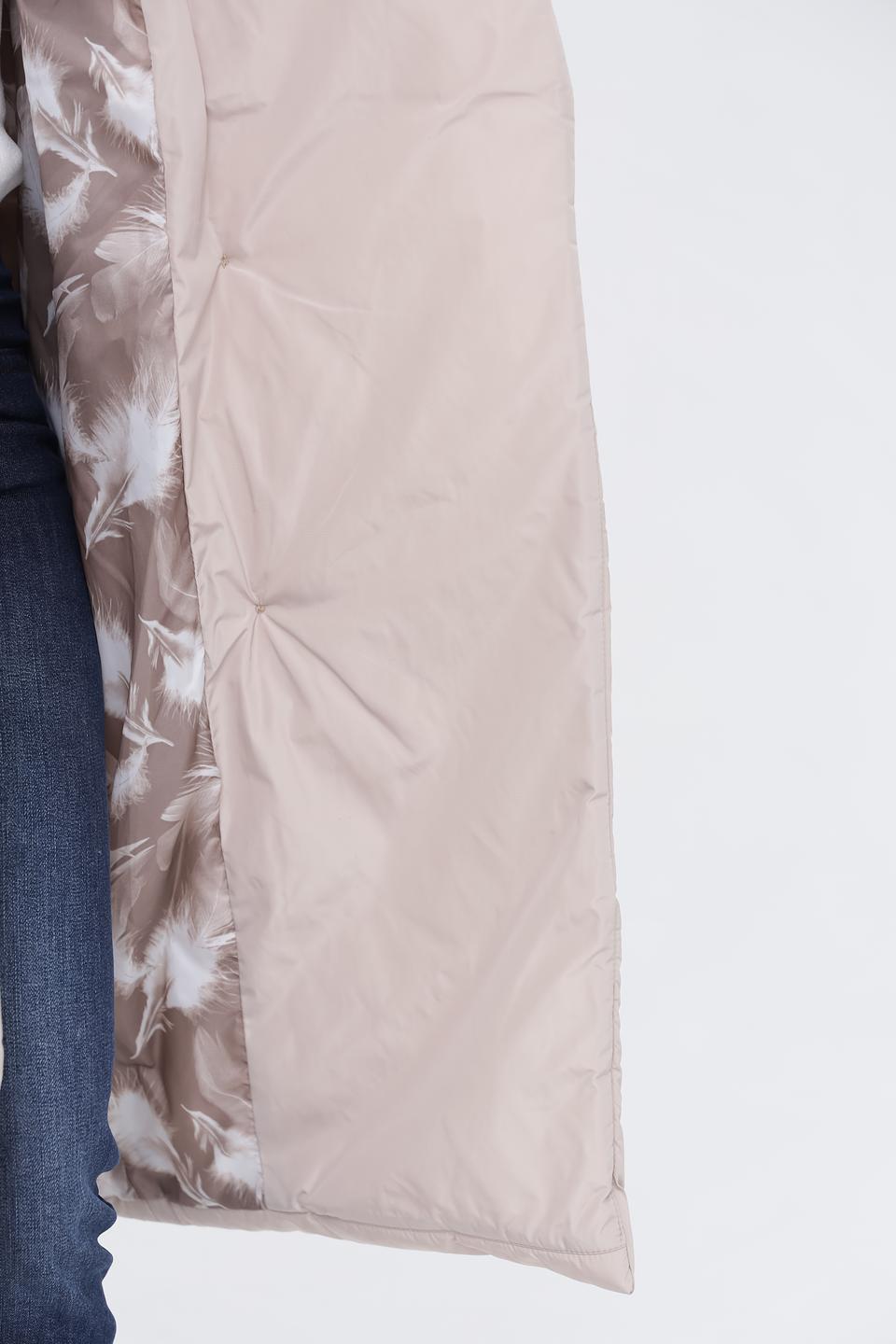 Пальто Electra style стеганое бежевое