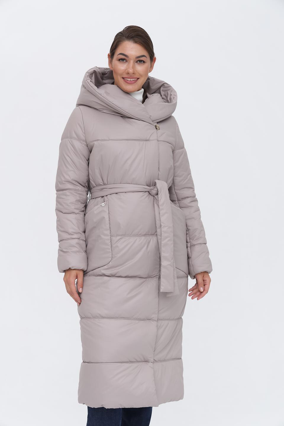 Пальто Electra style стеганое бежевое