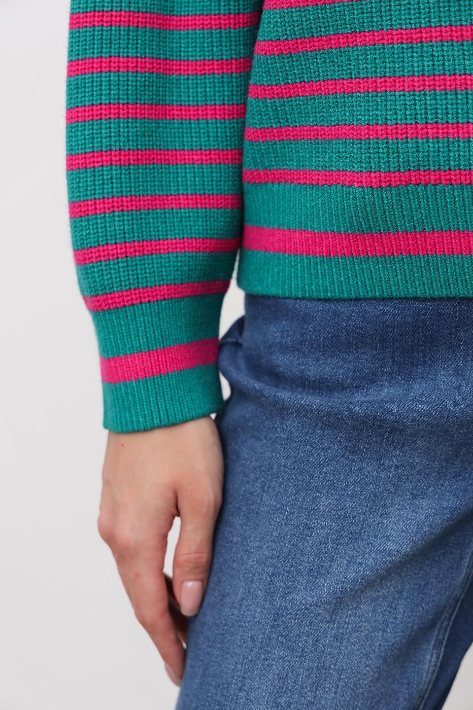 Пуловер Oui в полоску
