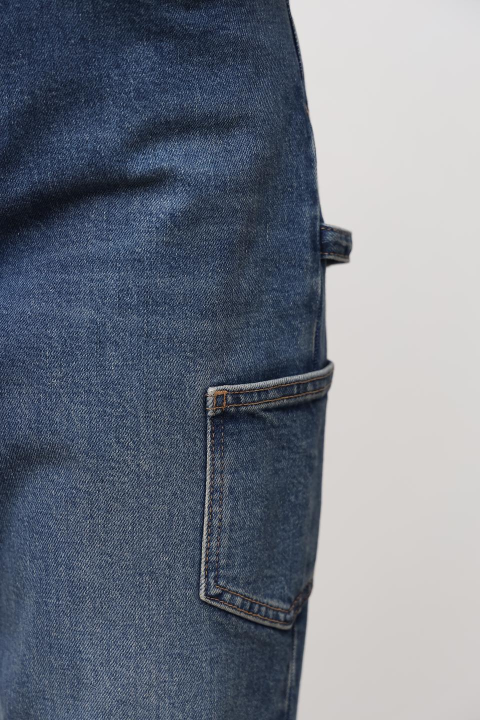 Джинсы карго Oui синие