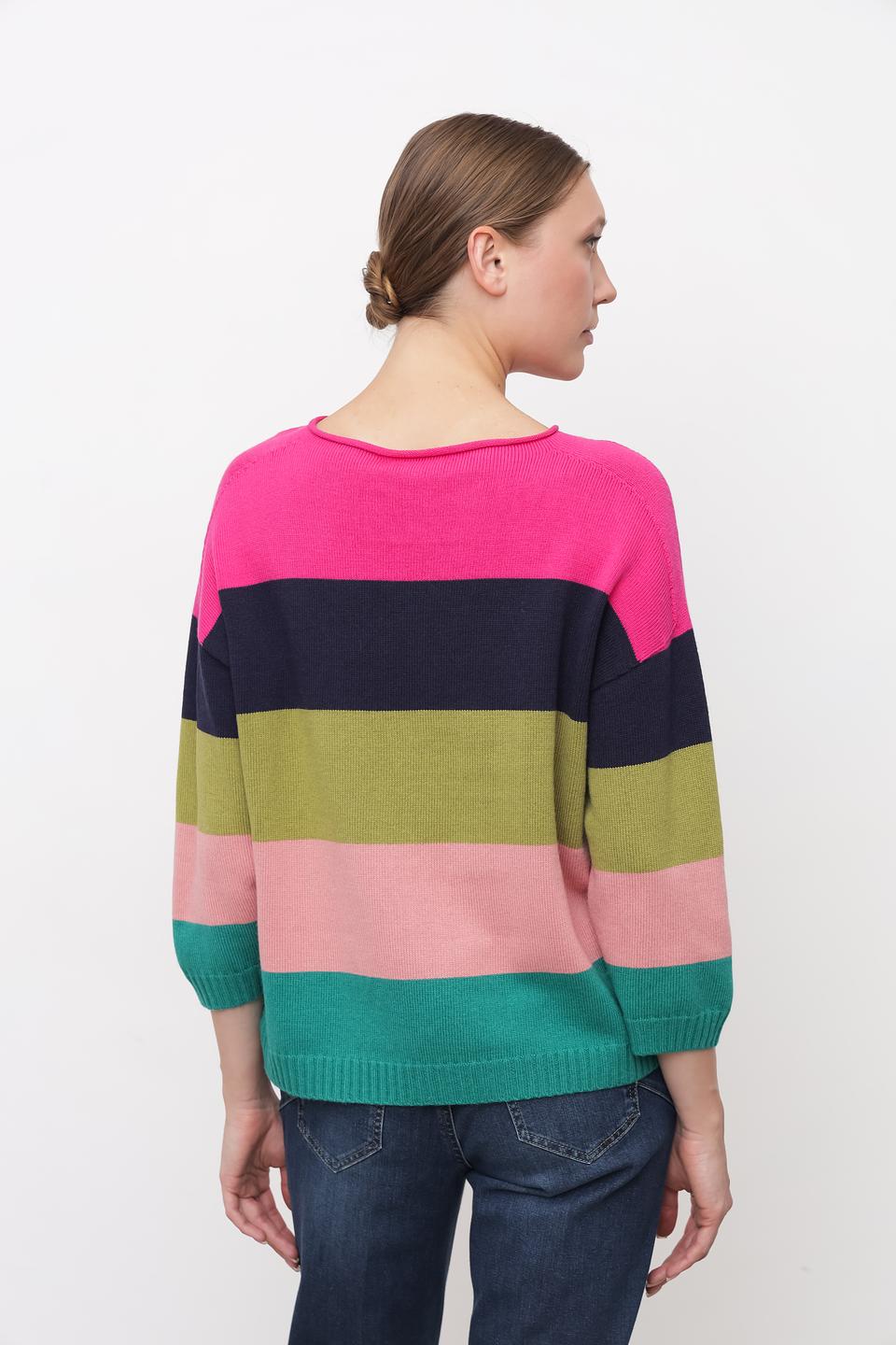 Пуловер Oui в полоску