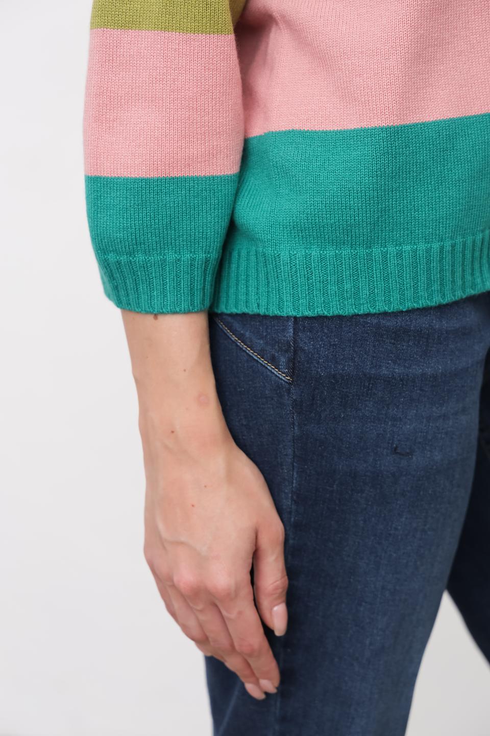 Пуловер Oui в полоску