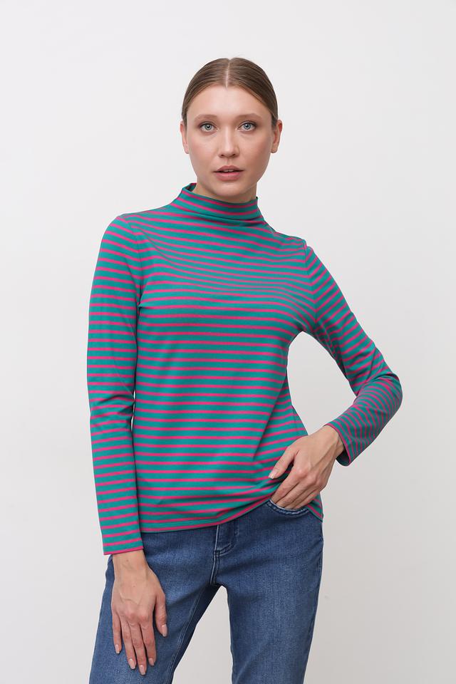 Водолазка Oui в полоску малиновая