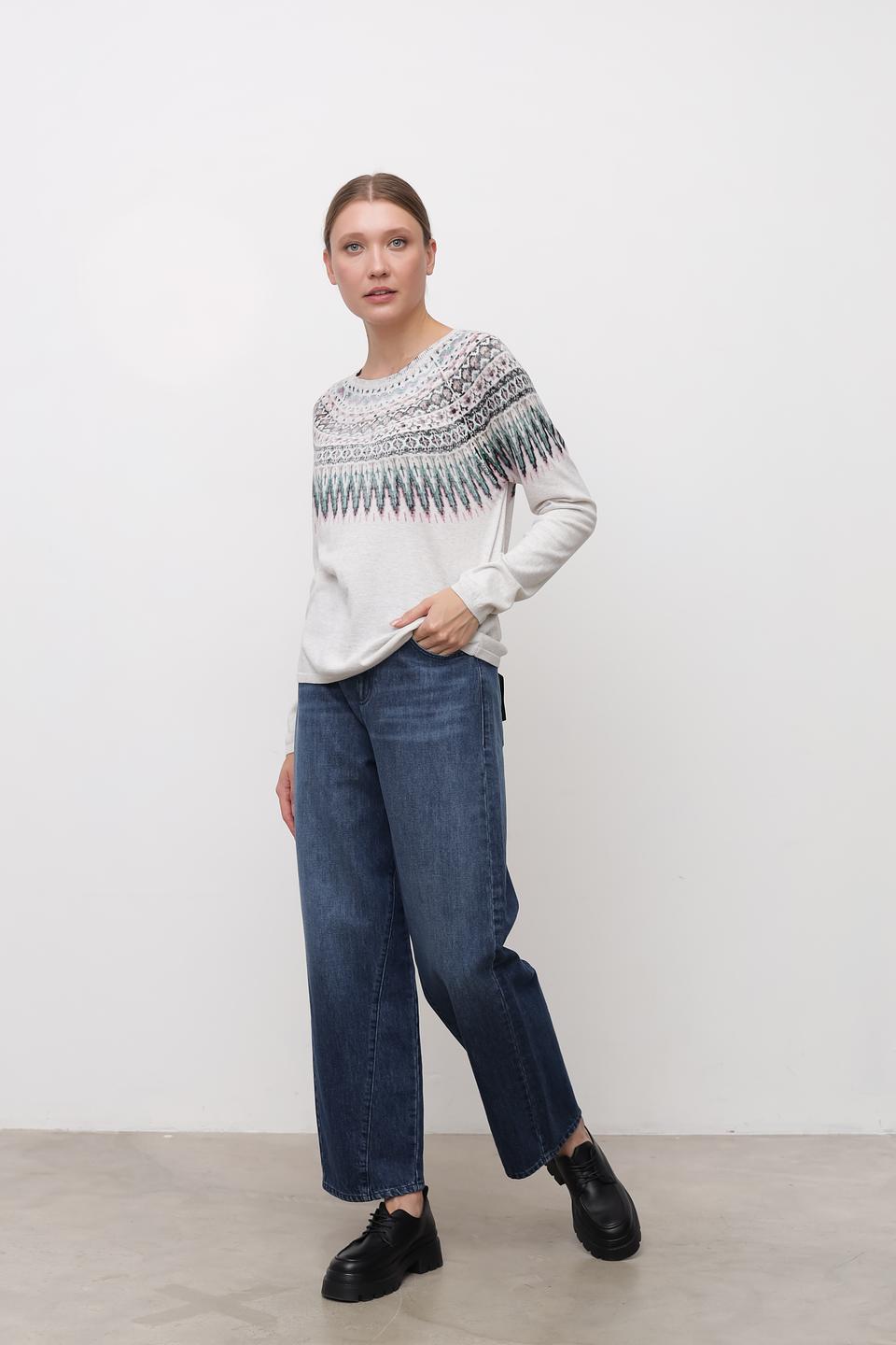 Пуловер Oui с узором