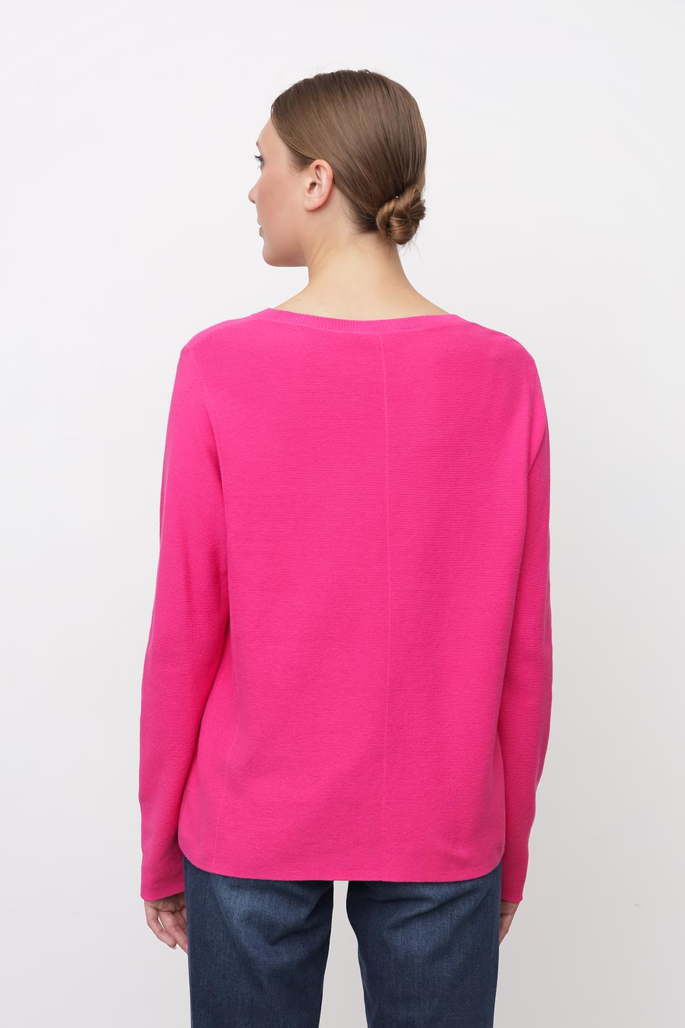 Пуловер Oui фуксия с карманом