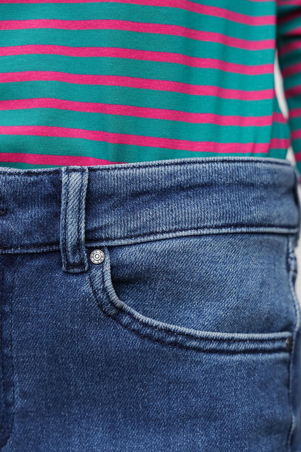 Джинсы с разрезом Oui синие