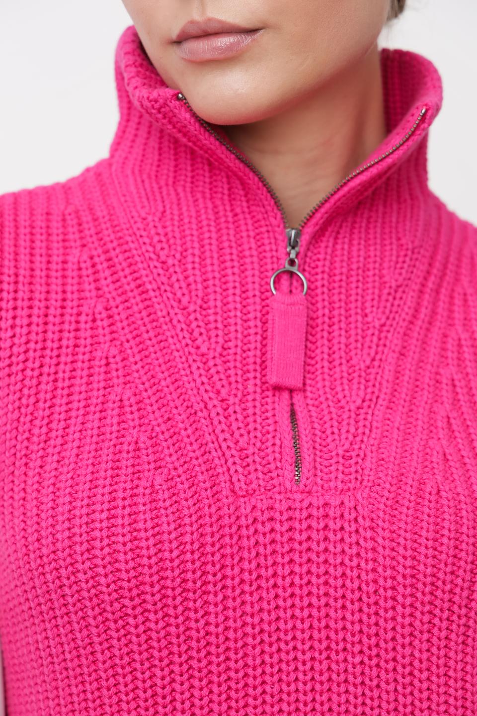 Жилет Oui вязаный фуксия