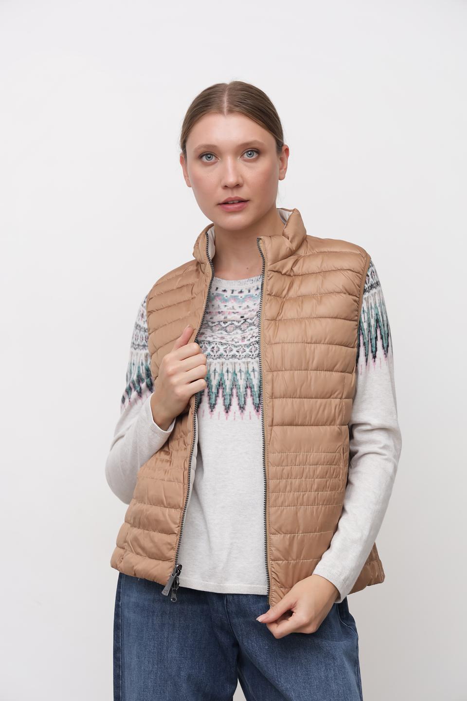 Жилет Lebek стеганый бежевый