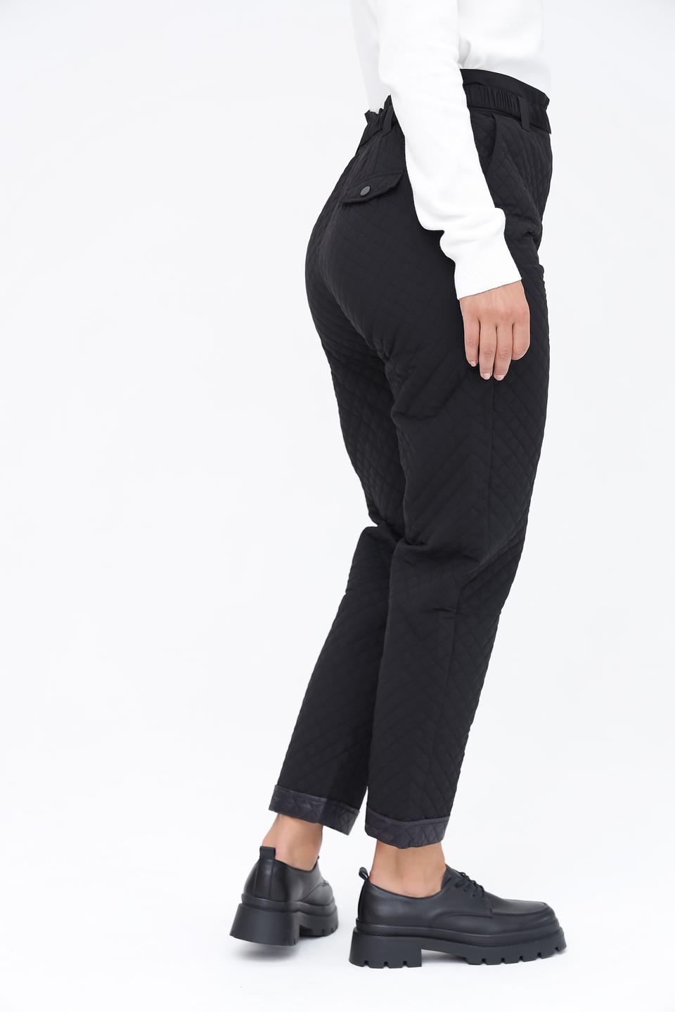 Брюки стеганые Pezzo черные