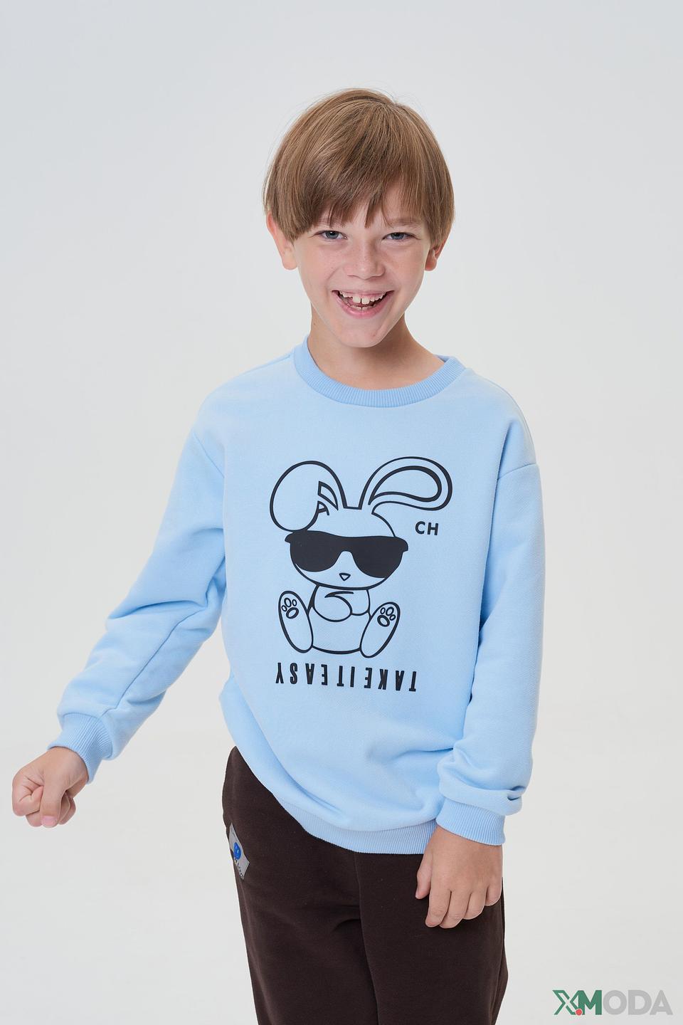 Свитшот Choupette с зайцем голубой