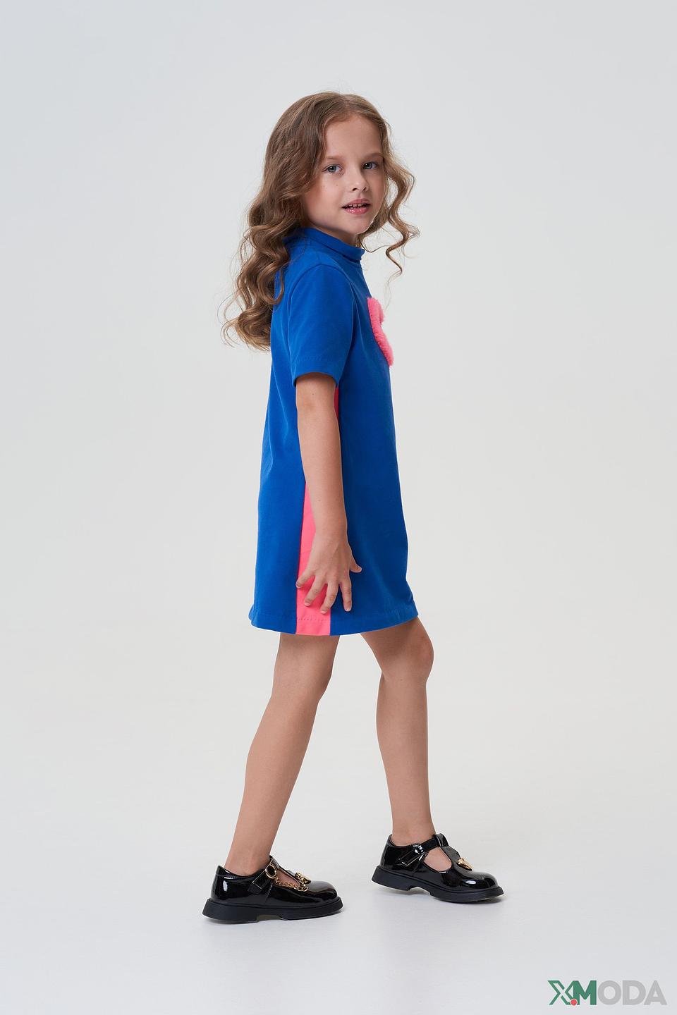 Платье Choupette с сердцем синее