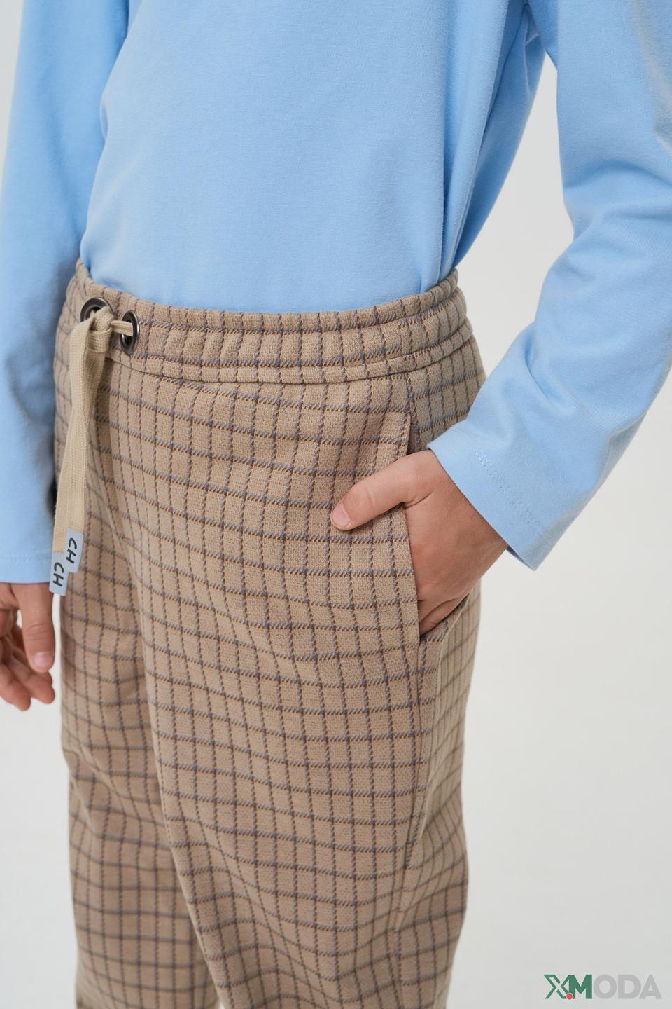 Брюки Choupette клетка бежевый