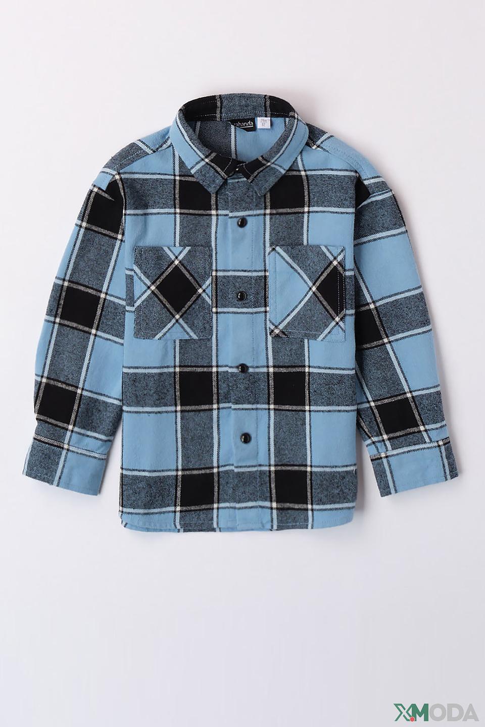 Рубашка Sarabanda в клетку голубая