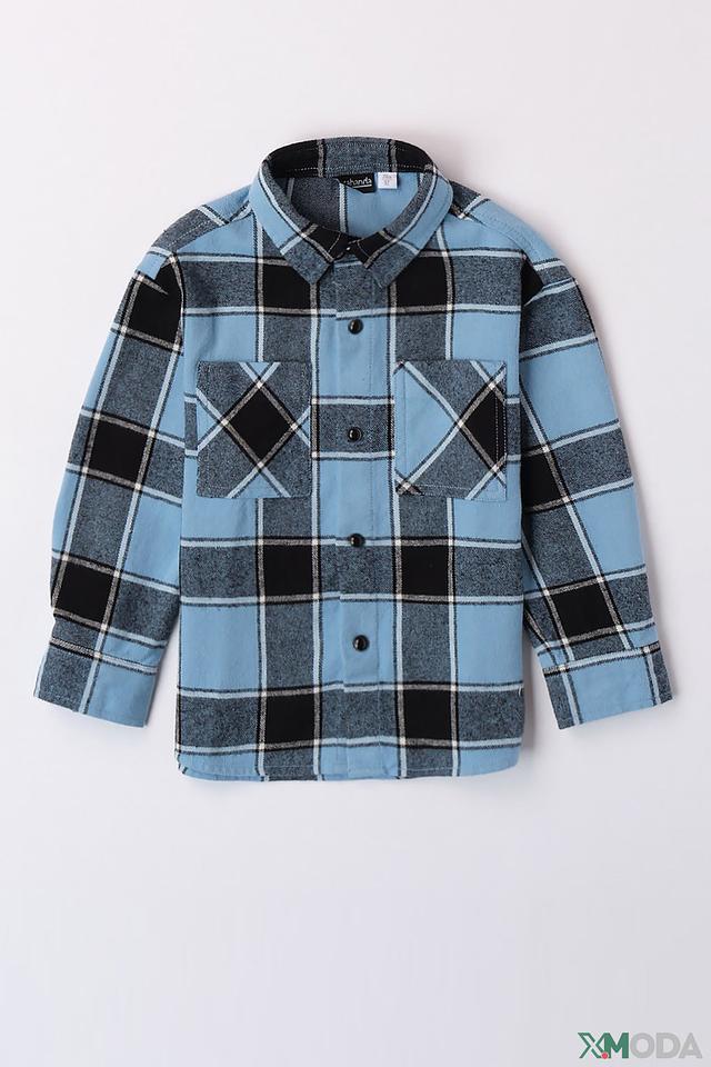 Рубашка Sarabanda в клетку голубая