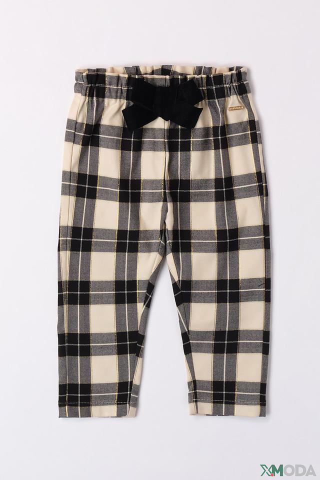 Джинсы Sarabanda в клетку с бантом