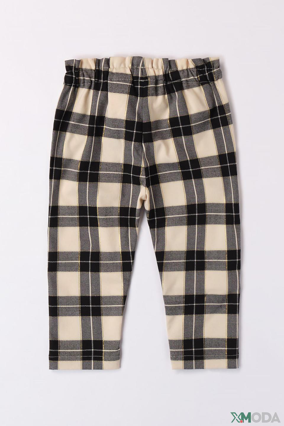 Джинсы Sarabanda в клетку с бантом