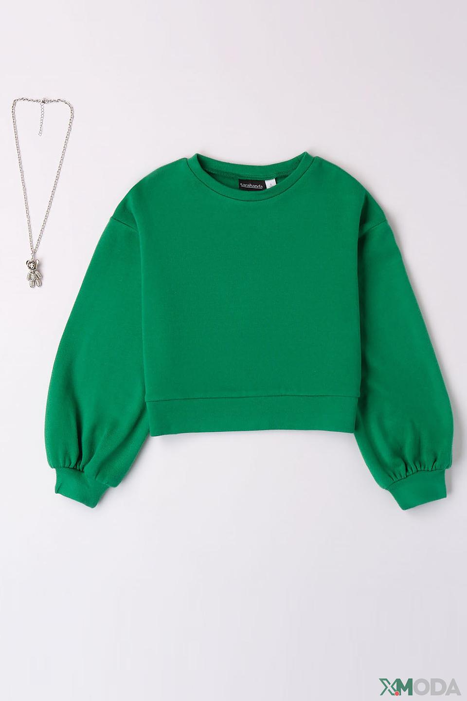 Джемпер Sarabanda зелёный с рукавами-фонариками