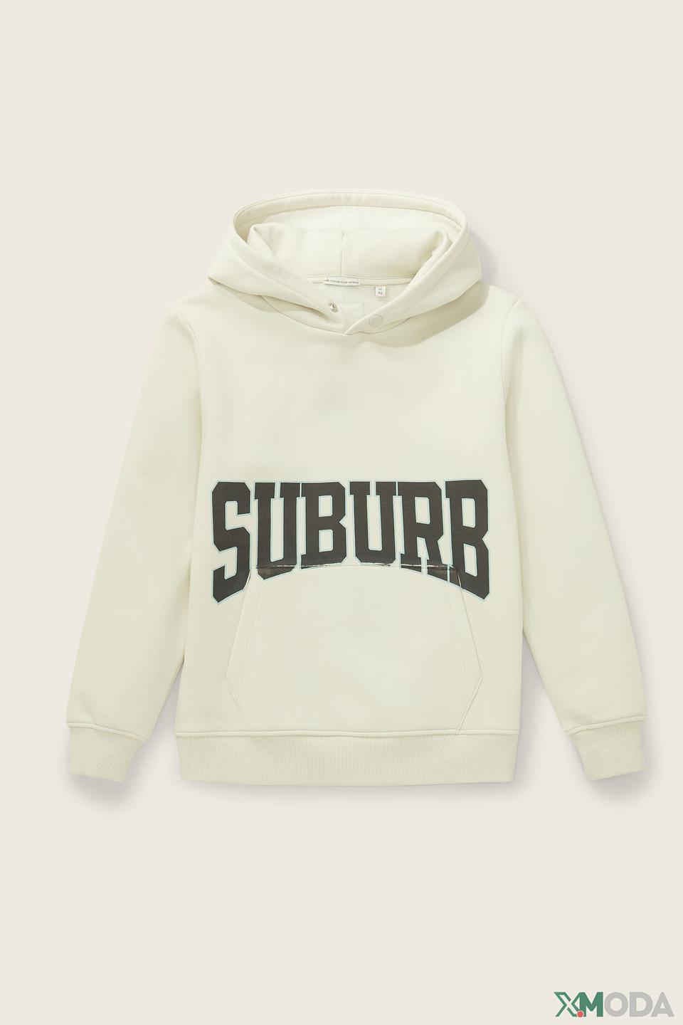 Свитшот Tom Tailor с надписью бежевый