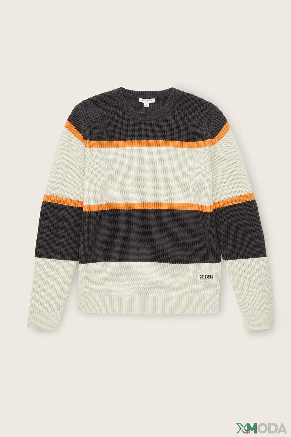 Джемпер Tom Tailor полосатый бежевый