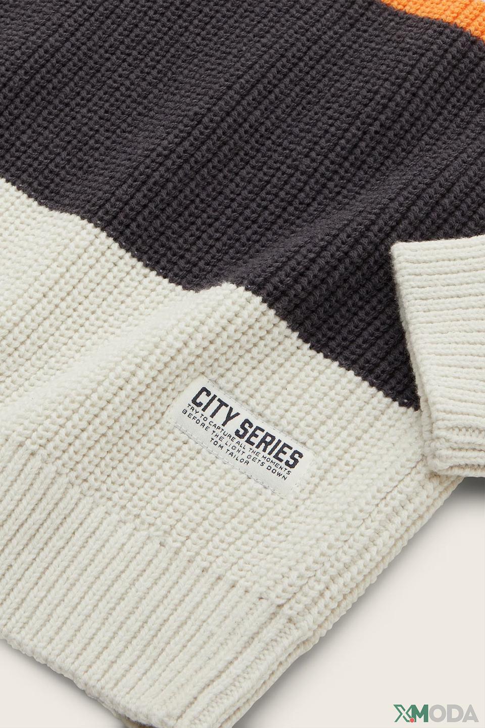 Джемпер Tom Tailor полосатый бежевый