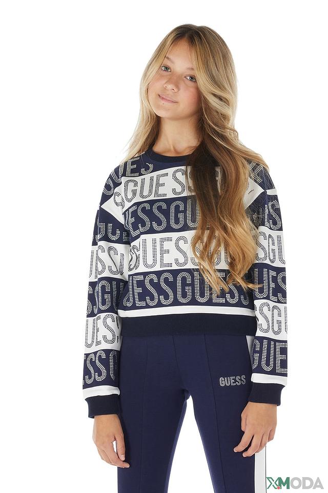 Джемпер Guess с логотипом синий