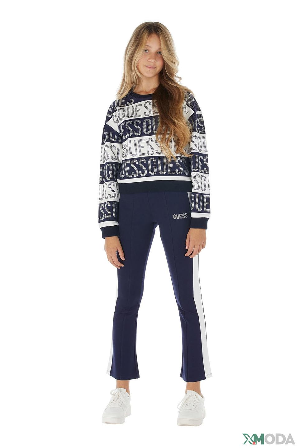 Джемпер Guess логотип синий