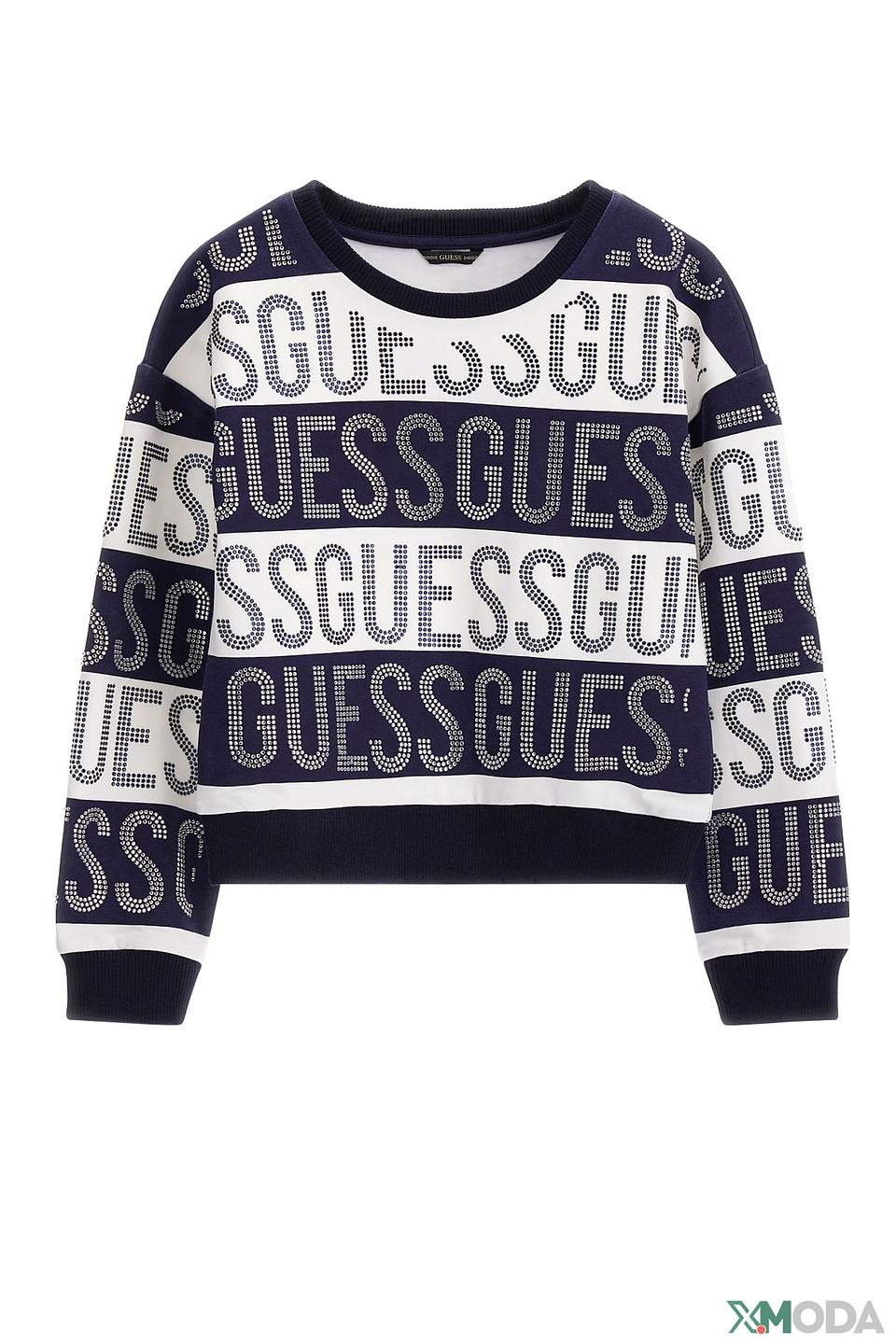 Джемпер Guess логотип синий