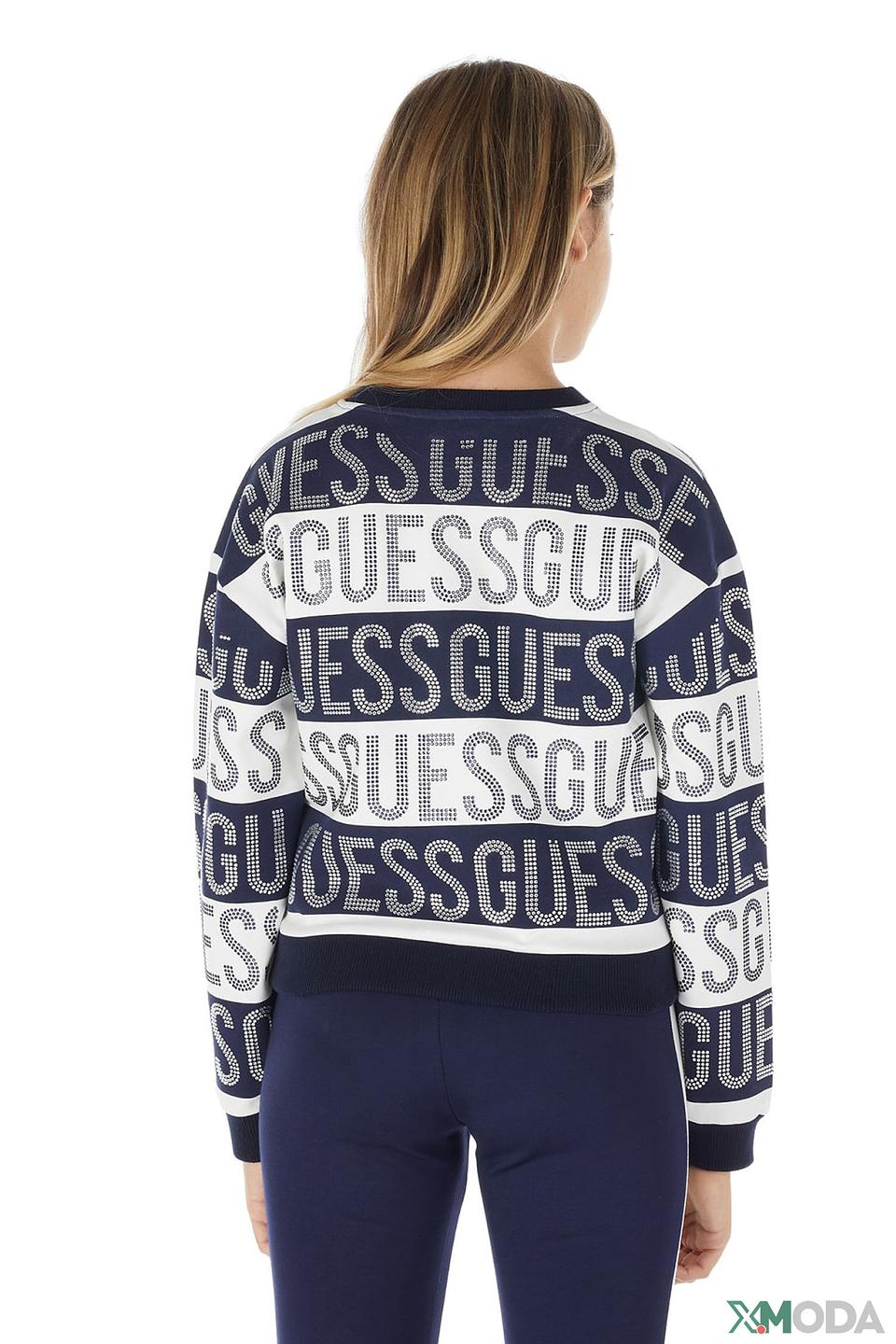 Джемпер Guess логотип синий