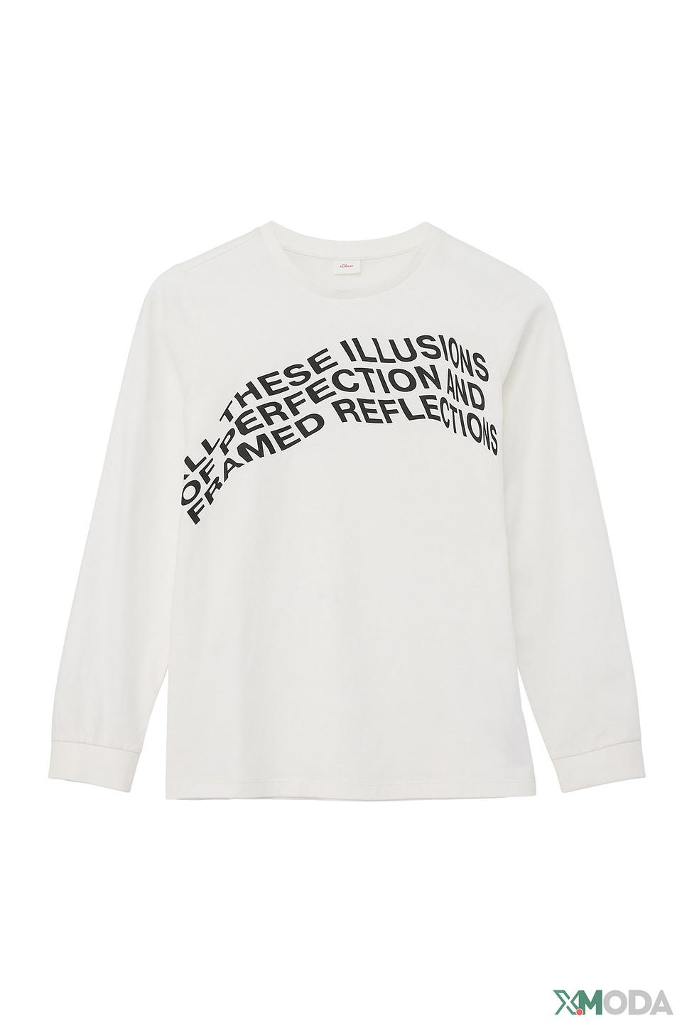 Футболка s.Oliver белая с принтом