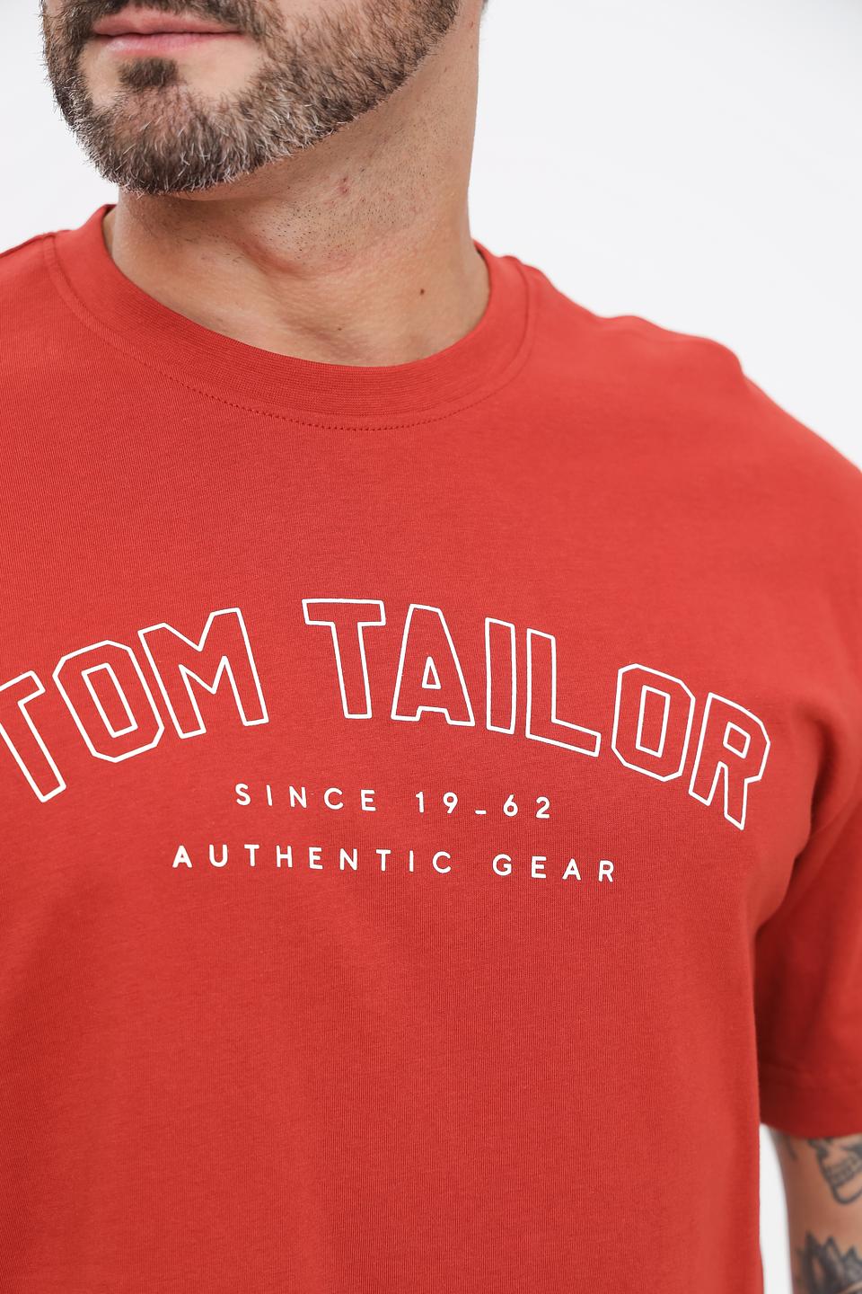 Футболка Tom Tailor рыжая с логотипом