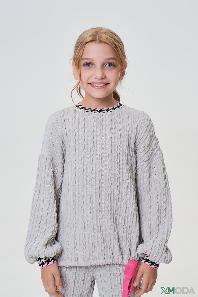 Джемпер Choupette серый с косами