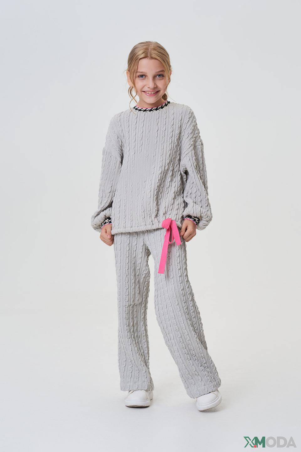 Джемпер Choupette серый с косами