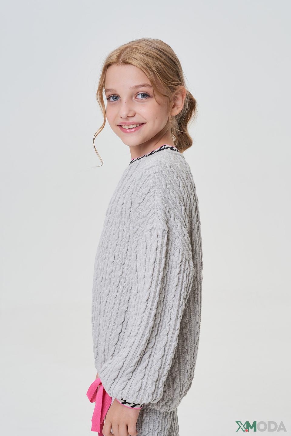 Джемпер Choupette серый с косами