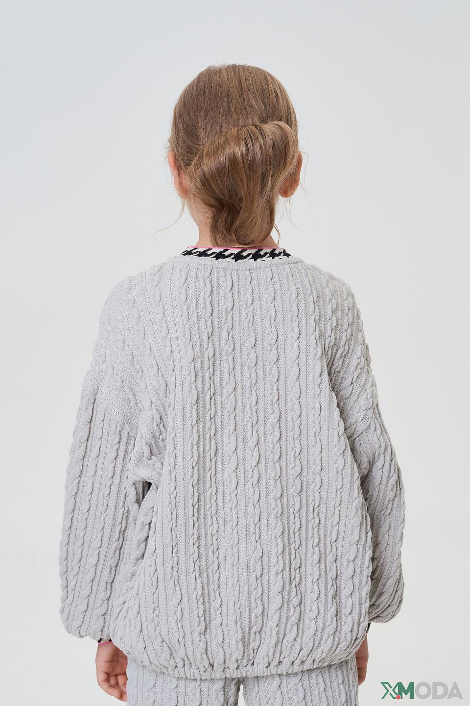 Джемпер Choupette серый с косами