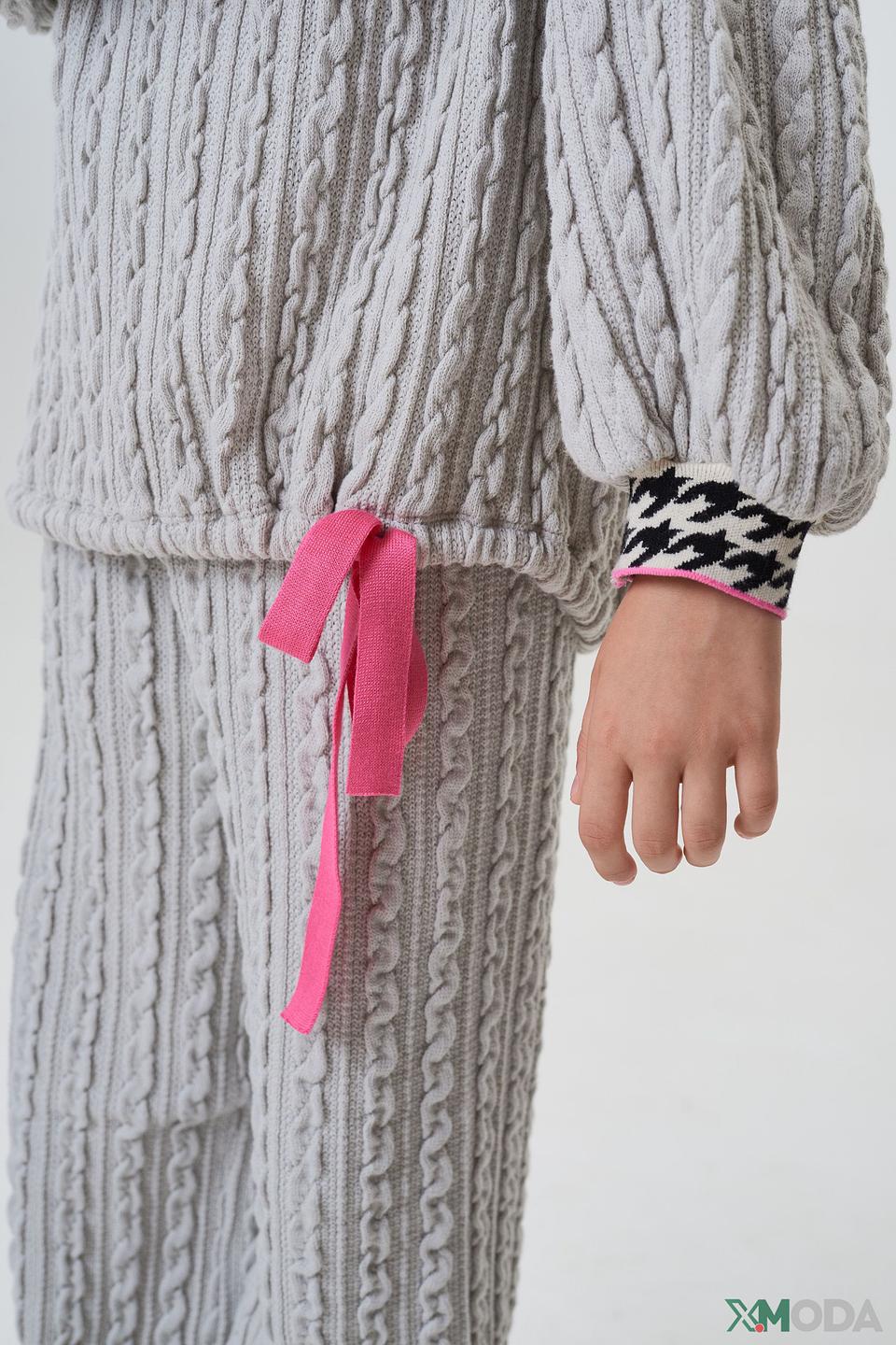 Джемпер Choupette серый с косами