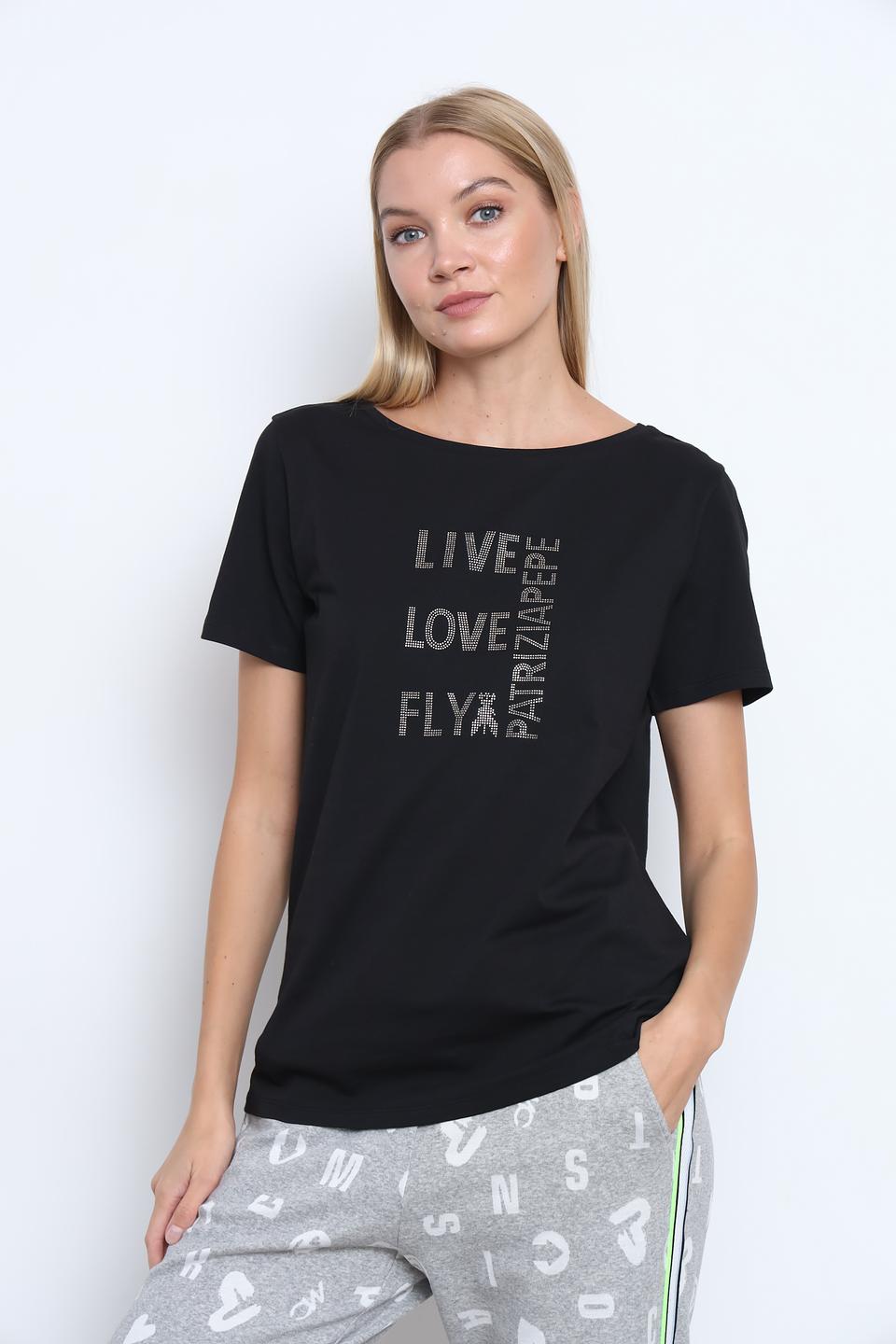 Футболка Patrizia Pepe с логотипом чёрная