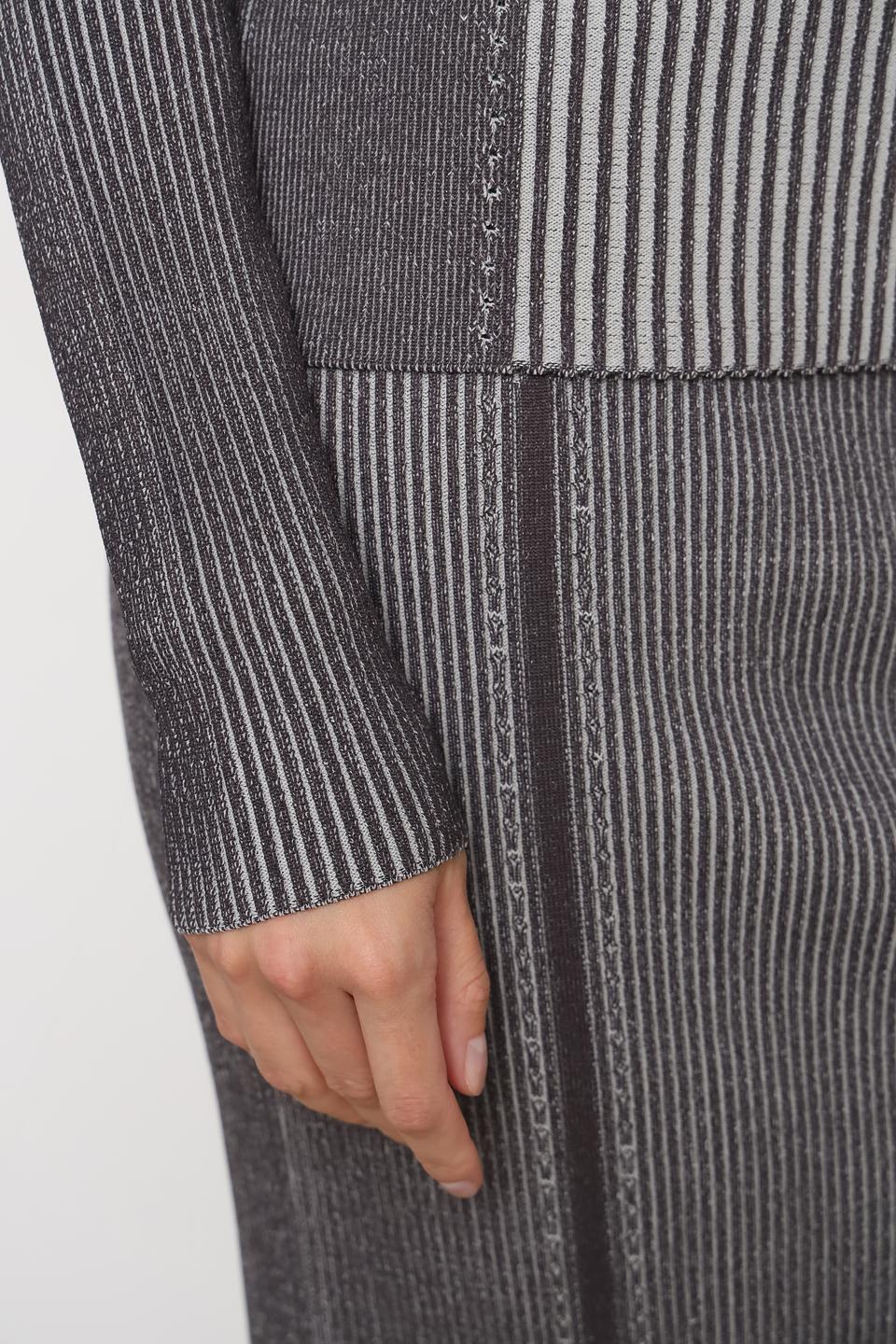 Джемпер Patrizia Pepe в полоску серый